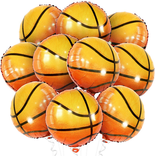 KatchOn 18-inch orange foil basketball balloons for vibrant homecoming decor.
