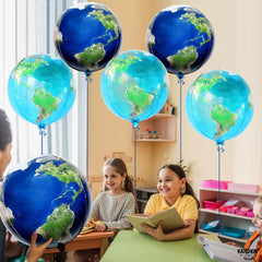 KatchOn around-the-world globe balloon adds a dramatic centerpiece to events