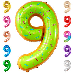 KatchOn huge 40-inch donut balloon for 9th birthday celebrations.