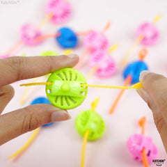 KatchOn easy‑grip tops ready for quick spins and active play.