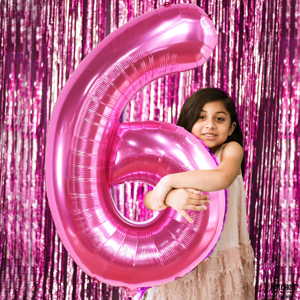 KatchOn elegant pink 6th birthday decoration to elevate a princess party backdrop.