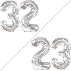 KatchOn foil 32 number balloon, reusable decor for celebrations
