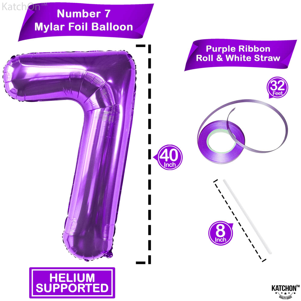 KatchOn helium-supported giant balloon for exotic purple birthday setup
