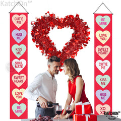 KatchOn large 72x12 inch hearts banner brightening entryways and walls.
