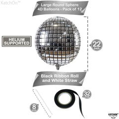 KatchOn pack of 12 disco ball balloons for bold event decor.