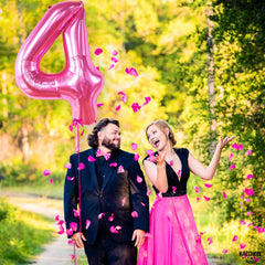 KatchOn pink number 4 balloon brightens anniversaries and birthday celebrations
