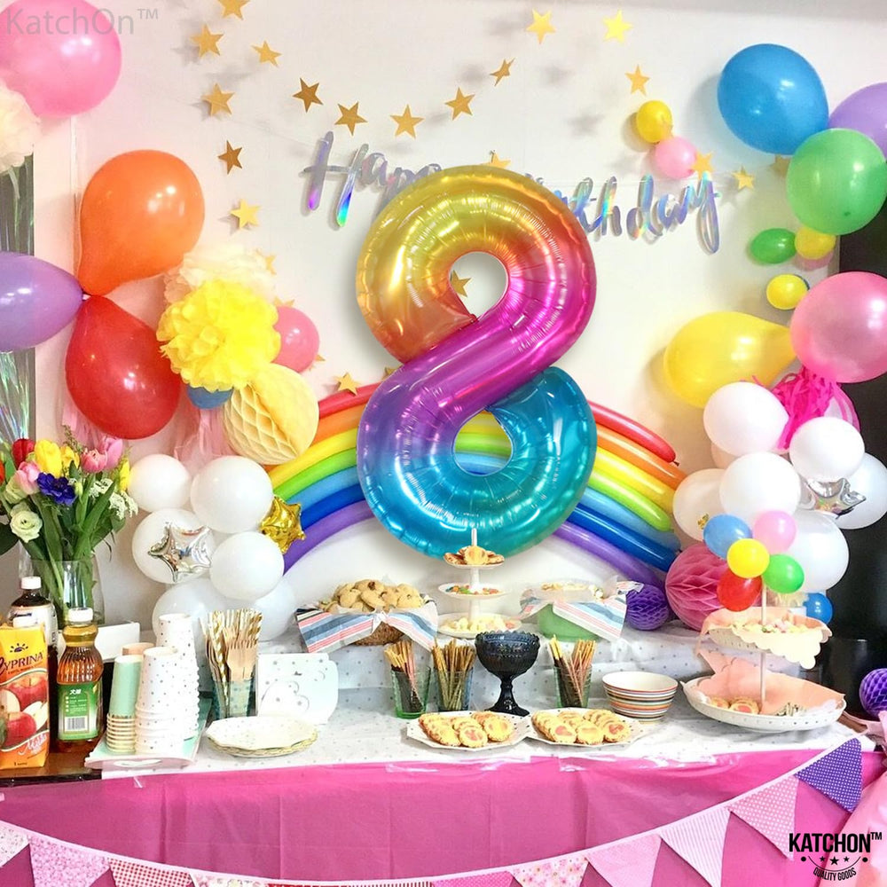 KatchOn rainbow gradient 8 balloon, versatile decor for birthdays and anniversaries