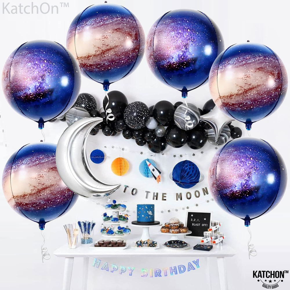 KatchOn reflective planet balloons—versatile for wedding or baby shower decor.