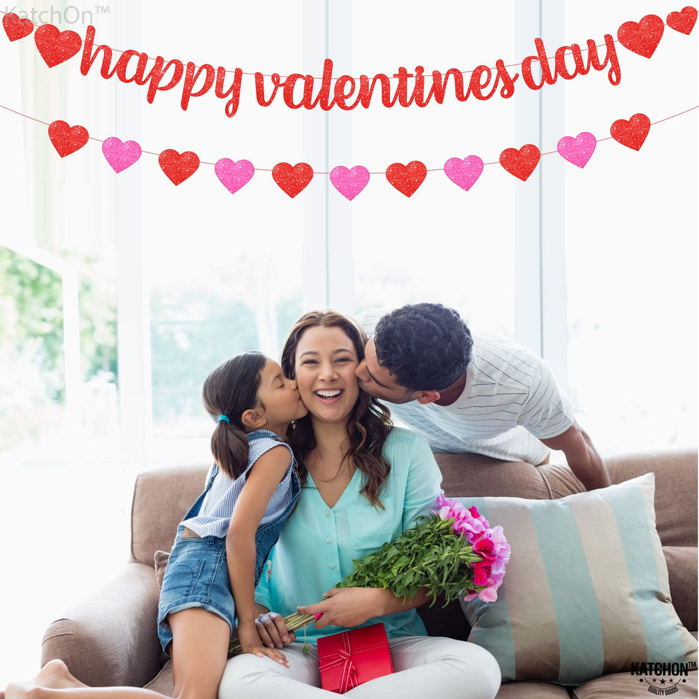 KatchOn Happy Valentines backdrop enhances party tables and photo ops