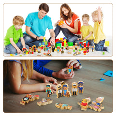 Kathfly wooden figures feature smooth burr-free wood for safe, durable pretend play.