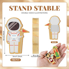 Kathfly wooden community helpers figures sized about 2.4 inches for easy handplay and manipulation.
