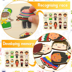 Kathfly wooden dress-up dolls leg piece supports complete puzzle assembly