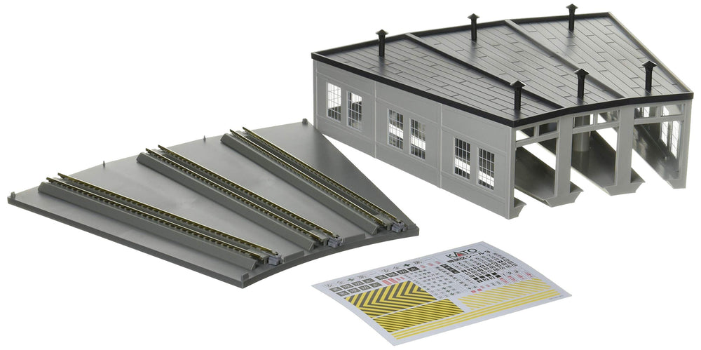 Kato KAT23240 N roundhouse track entry detail enhances layout realism.