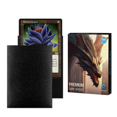Katomula black MTG sleeves front matte texture for smooth shuffling