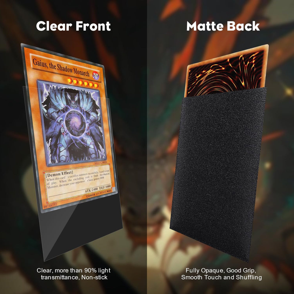 Katomula 6-color sleeve pack enables deck customization and theme matching.