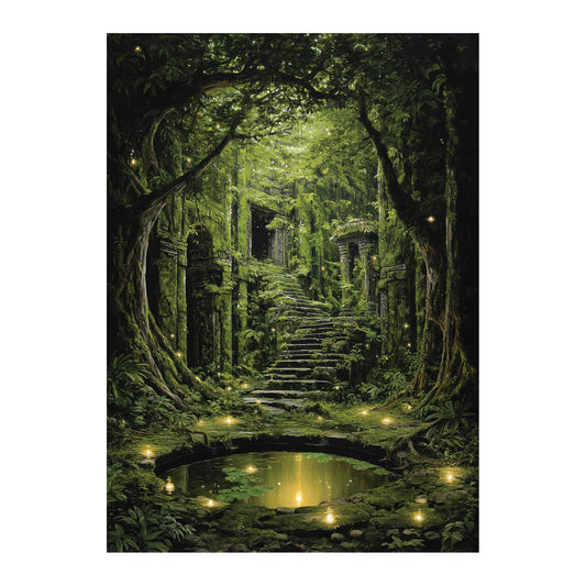 Katomula Forest card sleeves with storage box for organized MTG card collection.