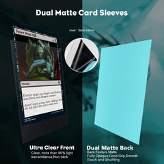 Katomula Glacier Blue sleeves interior is fully opaque to protect card appearance