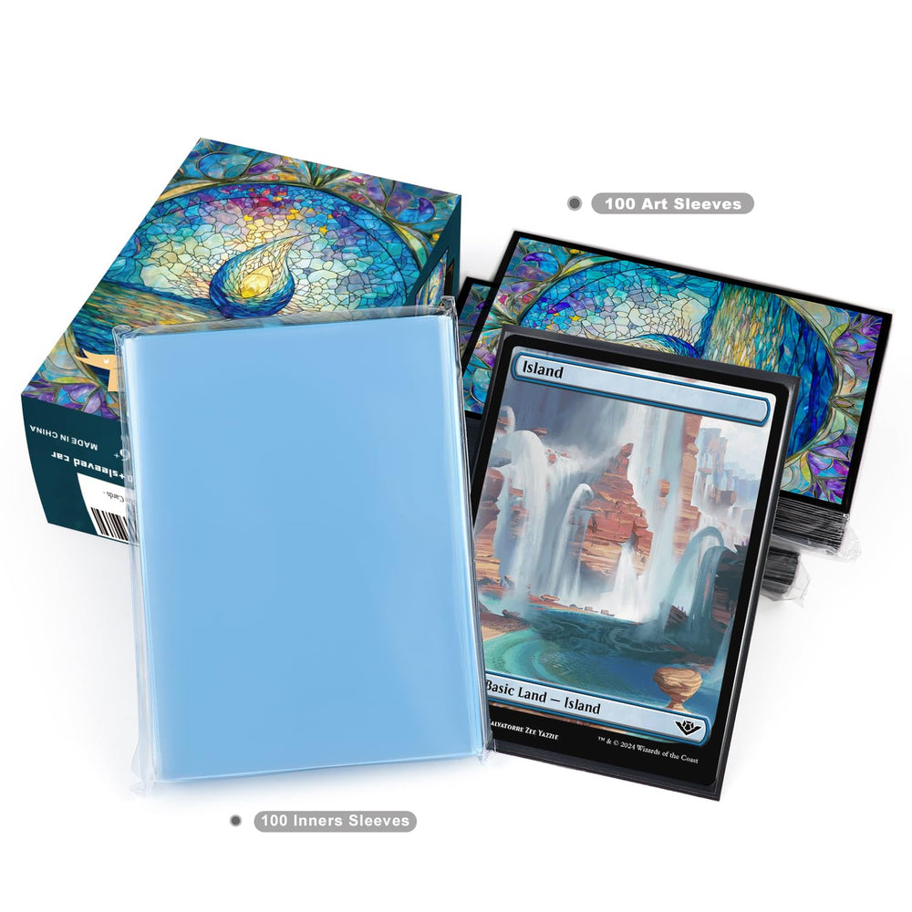 Katomula Island double-sleeve setup protects smaller cards