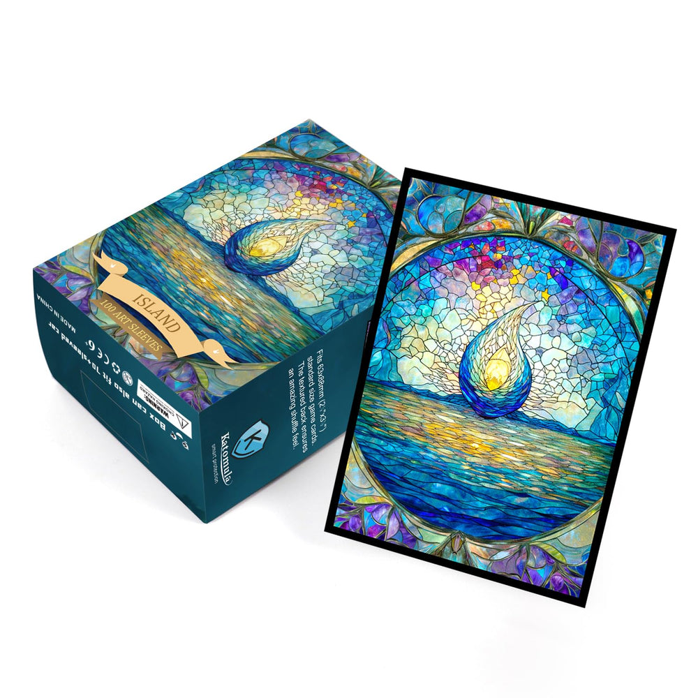Katomula Island standard-size sleeves fit 66x92mm cards securely