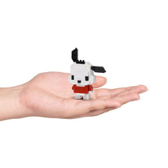 Kawada Nanoblock Pochacco stands 2.67 inches tall for display-ready mini art.