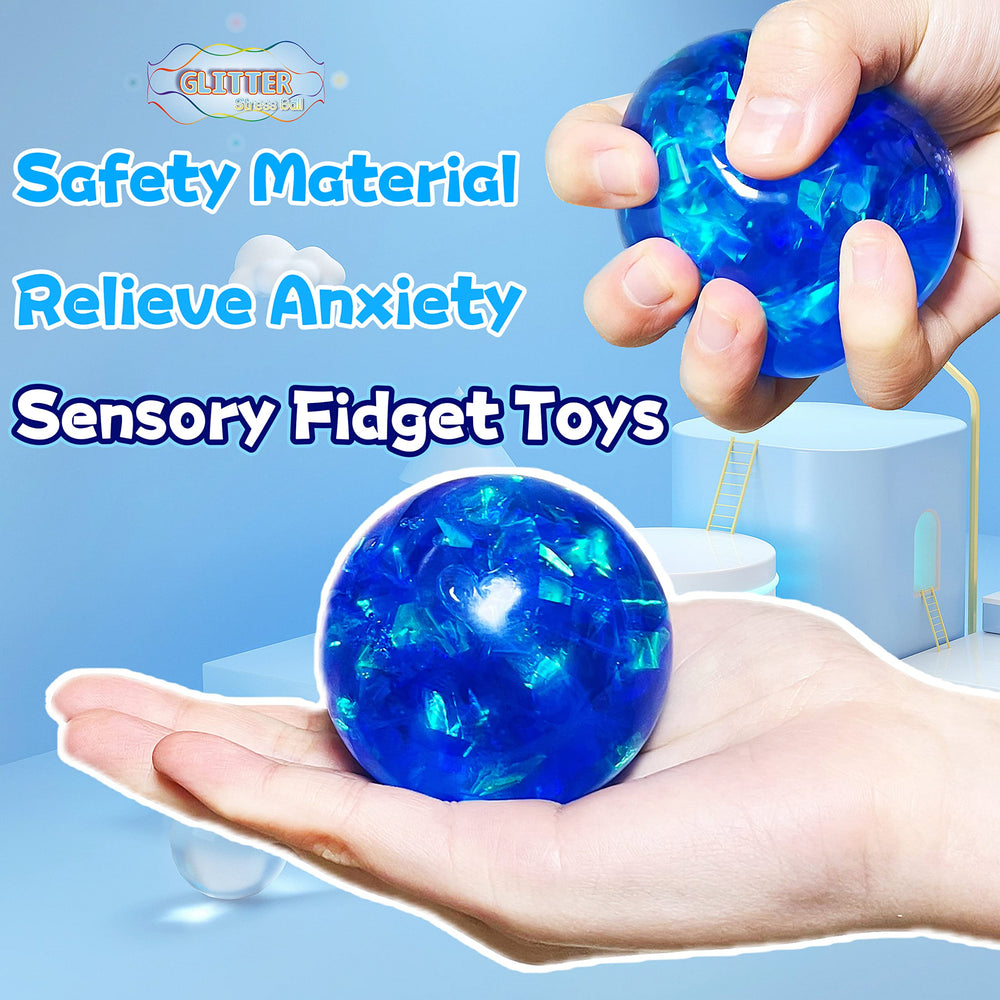 Kawaite glitter stress balls assortment, great for classroom prizes and gifts.