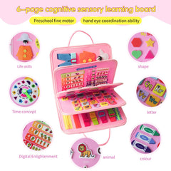 KAWITLO travel-friendly toddler board with handles fits in a bag