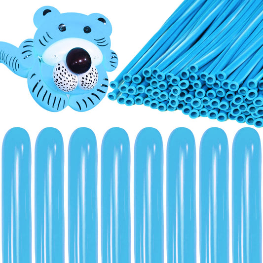 KAWKALSH 260 light blue long balloons for durable garlands and creative twists.