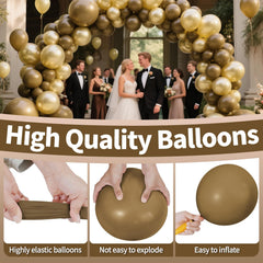 KAWKALSH brown balloons centerpiece for table accents.