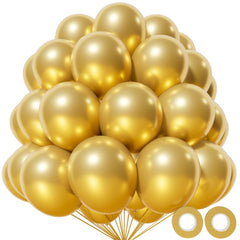 KAWKALSH metallic gold balloon close-up shine for luxe decorations