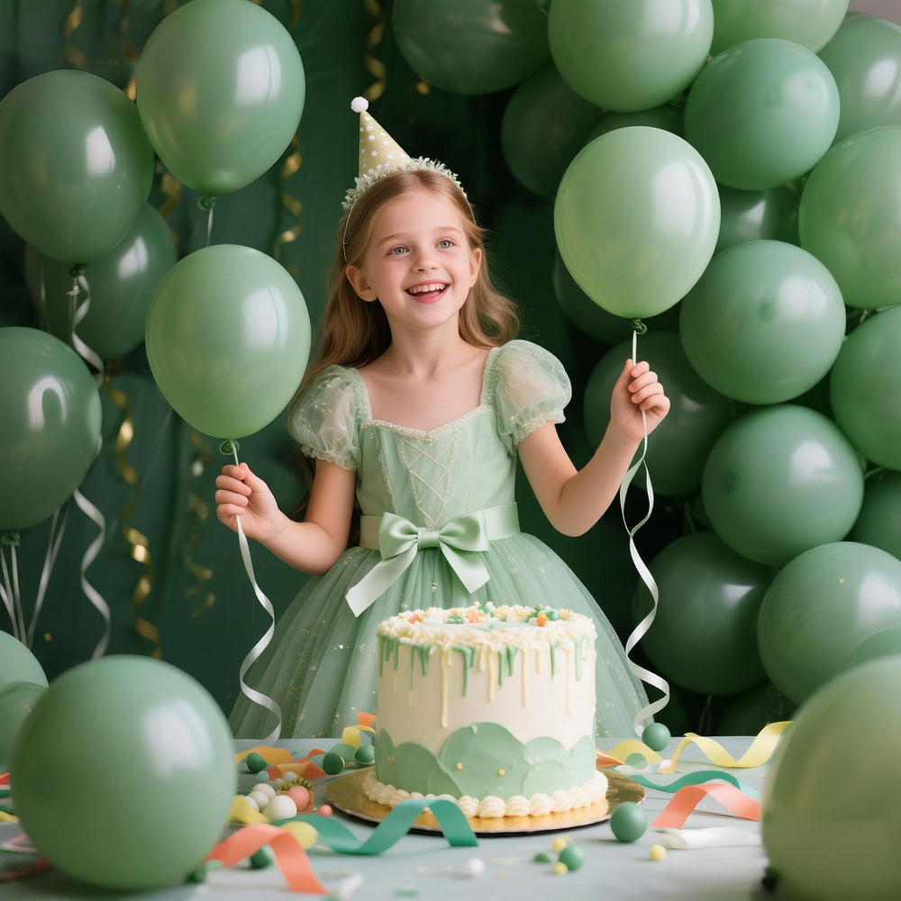 KAWKALSH Sage Green baby shower balloons for a soft, stylish look.