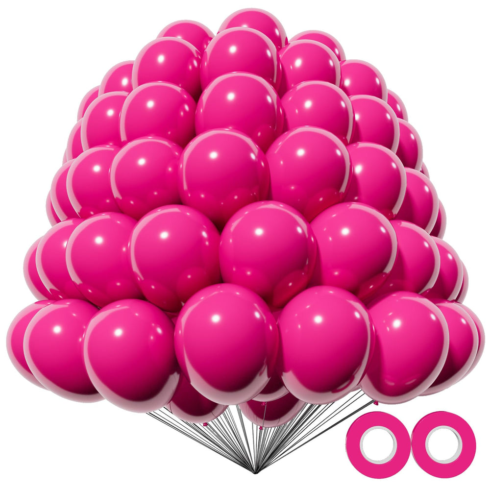 KAWKALSH 200pcs hot pink balloons 5 inch for vibrant party decor and arch garlands