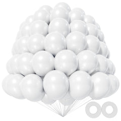 KAWKALSH 5 inch white balloons for easy party decor.