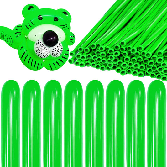 KAWKALSH 260 green long balloons for sturdy garlands and bold party displays.