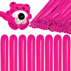 KAWKALSH 260 hot pink long balloons pack ready for garlands and modeling.