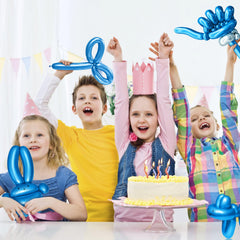 KAWKALSH 260 metallic blue long balloon kit suitable for DIY party crafts