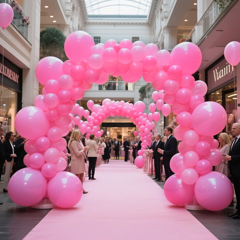 KAWKALSH arch garland idea with pink balloons for photo-worthy displays