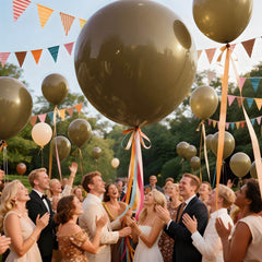 KAWKALSH autumn party balloons paired with neutral tones for seasonal charm.