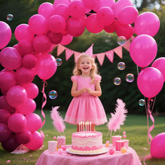 KAWKALSH baby shower pink theme adds charming, soft ambiance to the room
