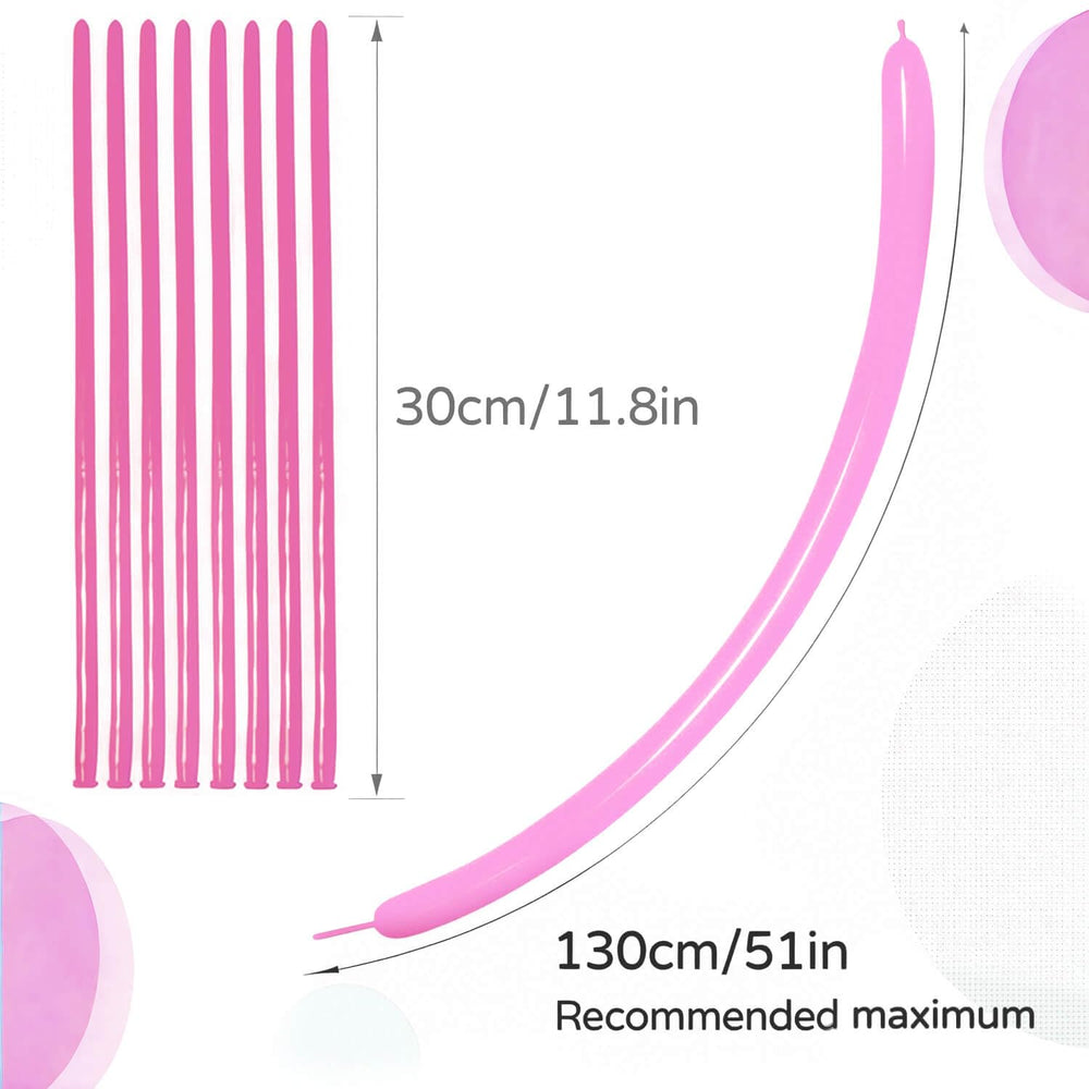 Using an air pump to inflate long balloons for safe, uniform twisting and design.