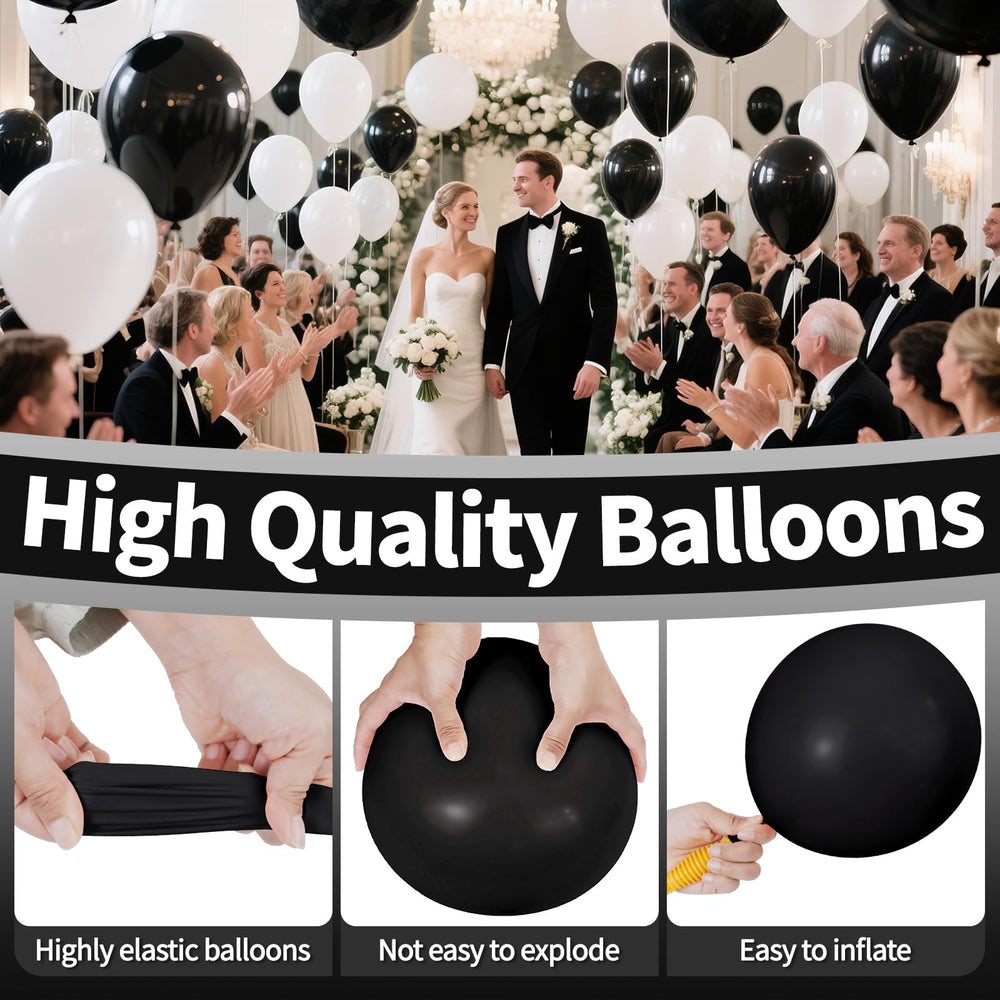 KAWKALSH black balloon setup arch enables quick festive displays.