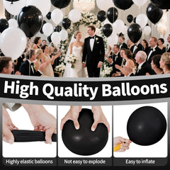 KAWKALSH black balloon setup arch enables quick festive displays.