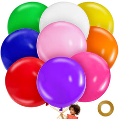 KAWKALSH giant balloon 36inch multicolor close-up for vivid party decor