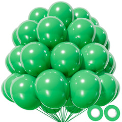 KAWKALSH Green Balloon 110pcs 12inch close-up for vibrant party decor