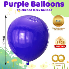 KAWKALSH purple balloon close-up shows durable latex texture for party décor