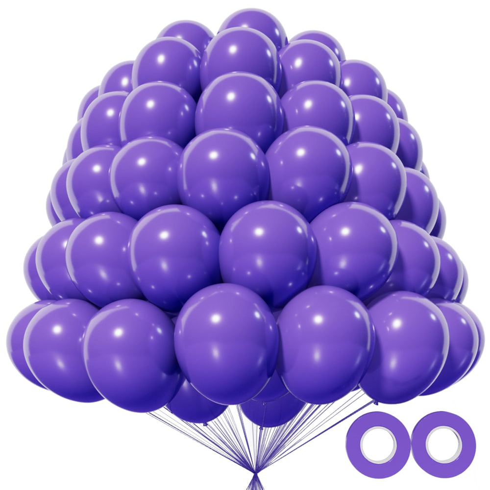 KAWKALSH purple balloons 5inch pack for vibrant party decor.