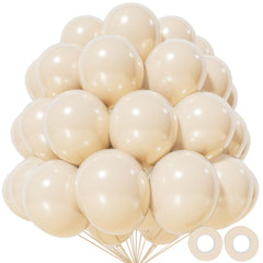 KAWKALSH sand white 12in balloons for elegant weddings and upscale events