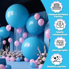 KAWKALSH wedding aisle blue balloon 36inch enhances ceremony decor.
