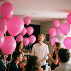 KAWKALSH wedding pink balloons to add elegance to reception decor