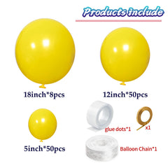 KAWKALSH yellow 12-inch balloon adds fullness to garland