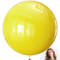 KAWKALSH yellow 36-inch giant balloon set for bold party decor